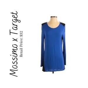 Target Brand Mossimo Blue Tunic With Black Accents